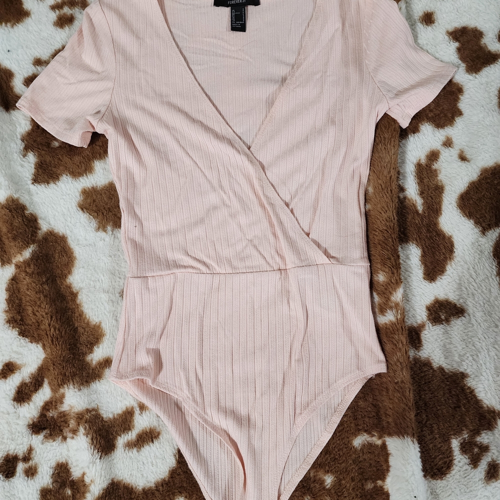 Forever 21 Light Pink Ribbed Top